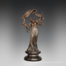 Классическая фигура Статуя Ретро-танцовщица Бронзовая скульптура TPE-756 ~ 759